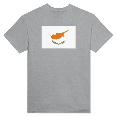 T-shirt drapeau chypre brodé coton mélangé manches longues