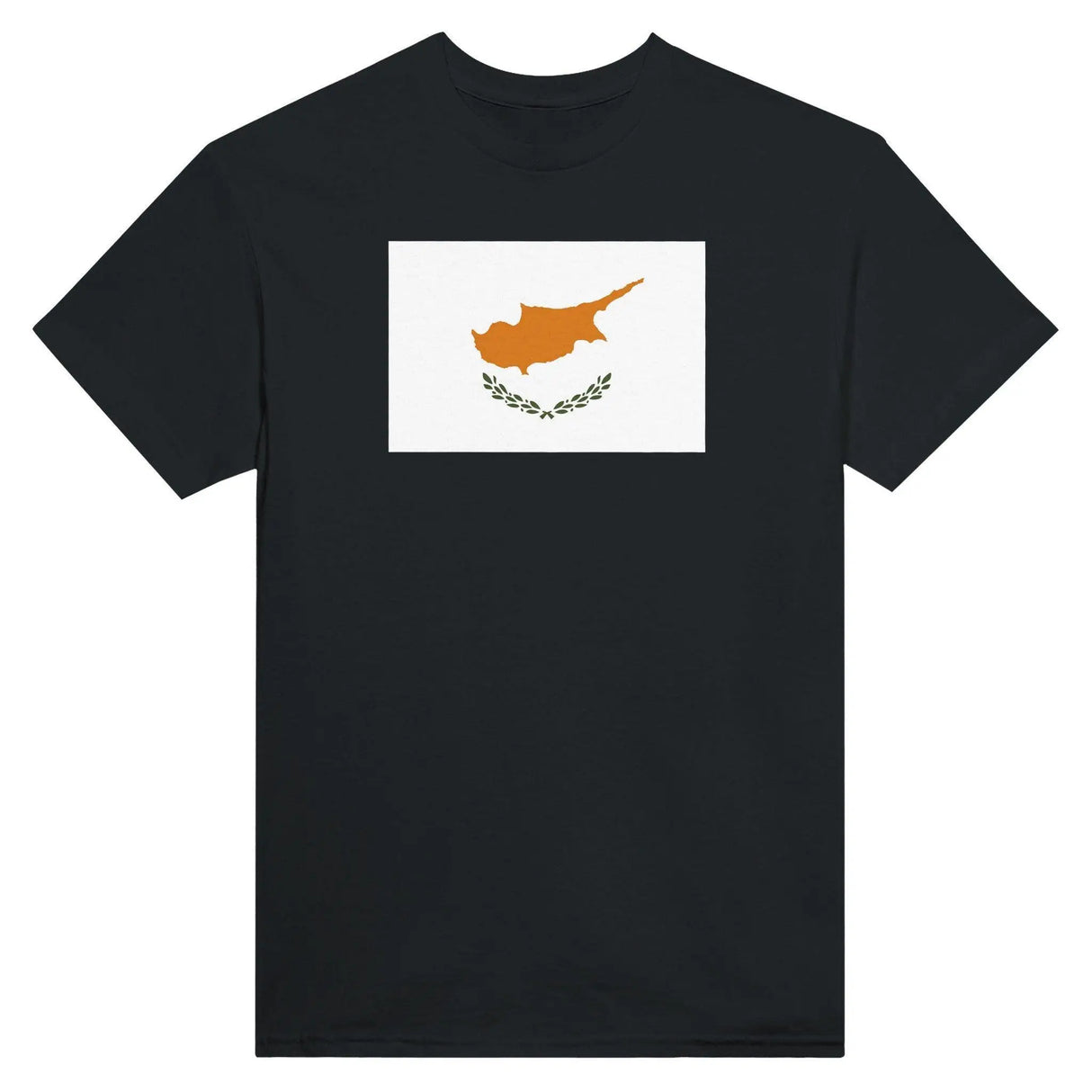 T-shirt drapeau chypre brodé coton mélangé manches longues