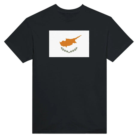 T-shirt drapeau chypre brodé coton mélangé manches longues