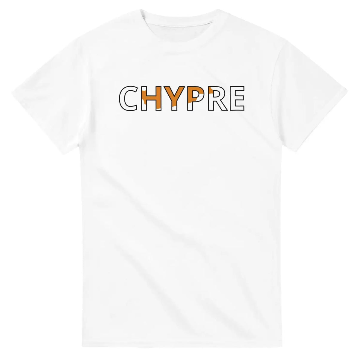 T-shirt drapeau chypre en écriture - pixelforma