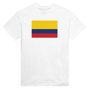T-shirt drapeau colombie coton mélangé imprimé manches longues