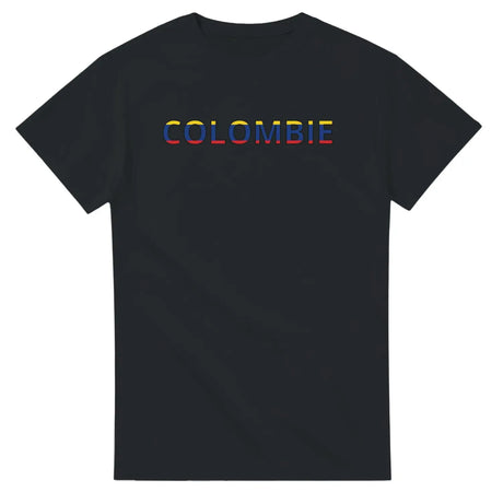 T-shirt drapeau colombie en écriture - pixelforma