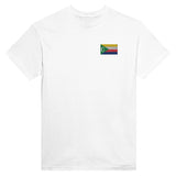 T-shirt drapeau comores broderie couleur coton mélangé