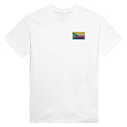 T-shirt drapeau comores broderie couleur coton mélangé