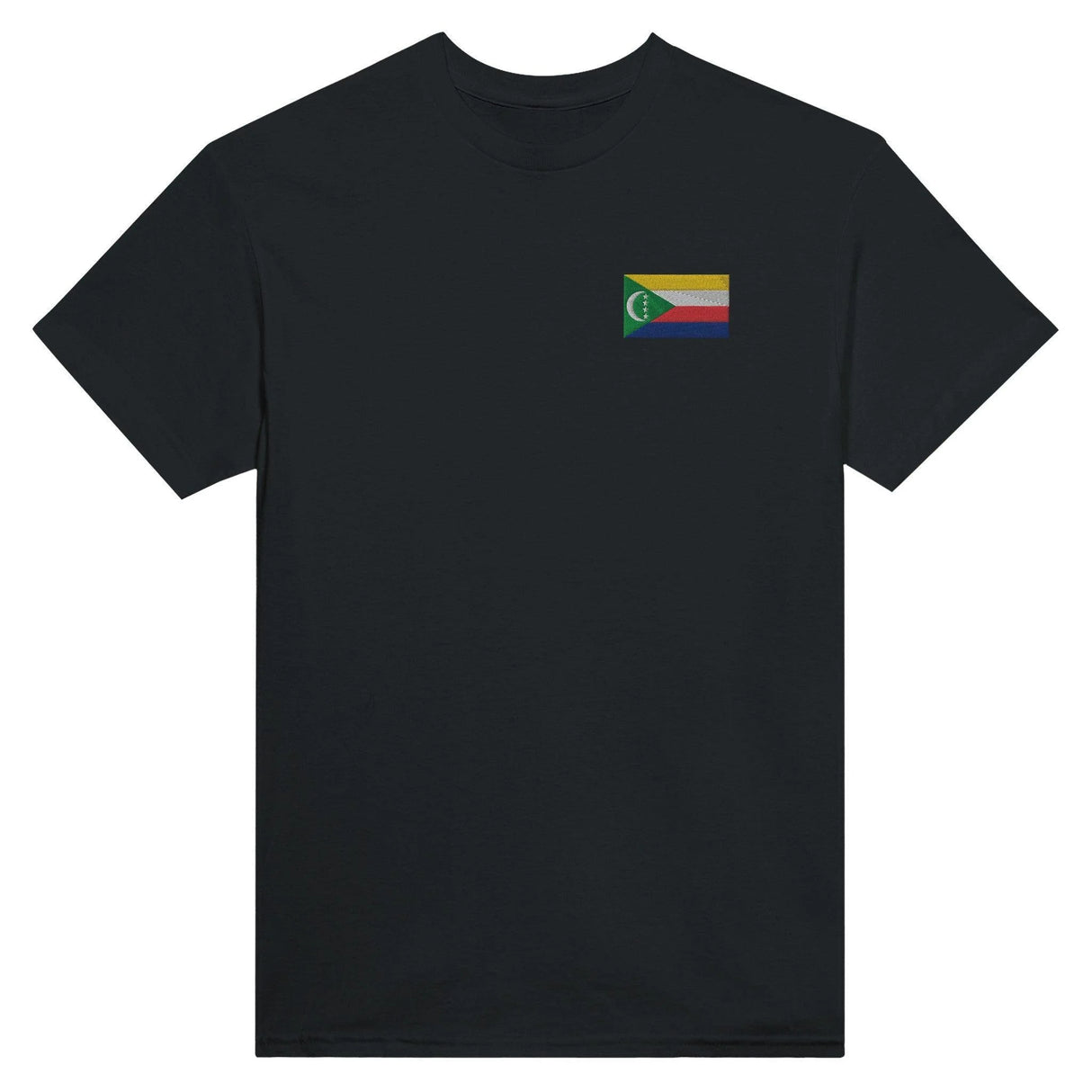 T-shirt drapeau comores broderie couleur coton mélangé