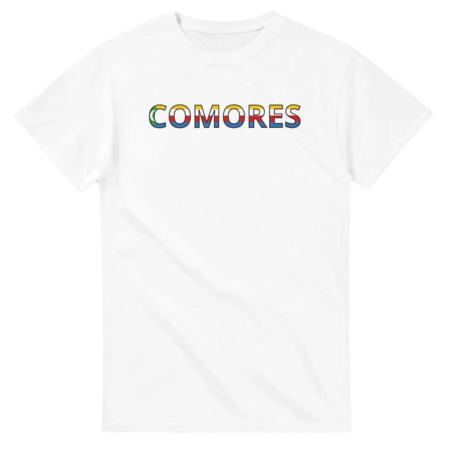 T-shirt drapeau comores en écriture - pixelforma