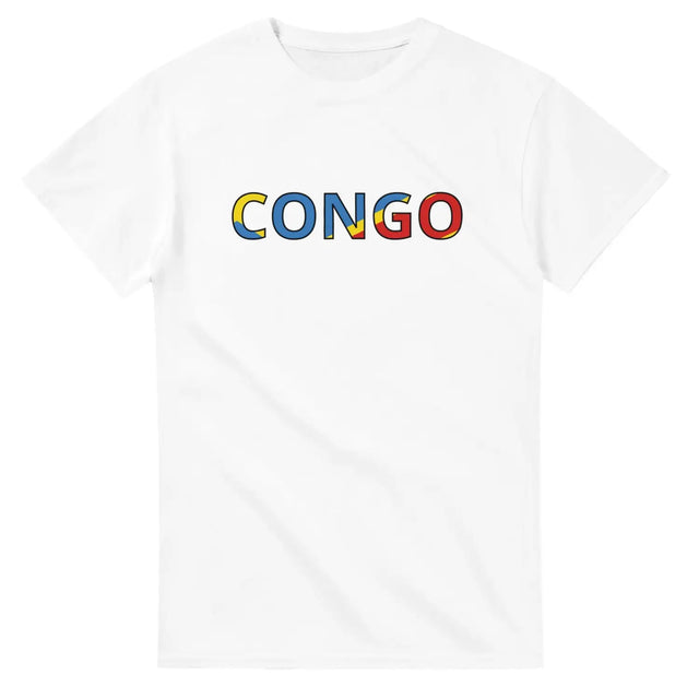 T-shirt drapeau congo en écriture - pixelforma