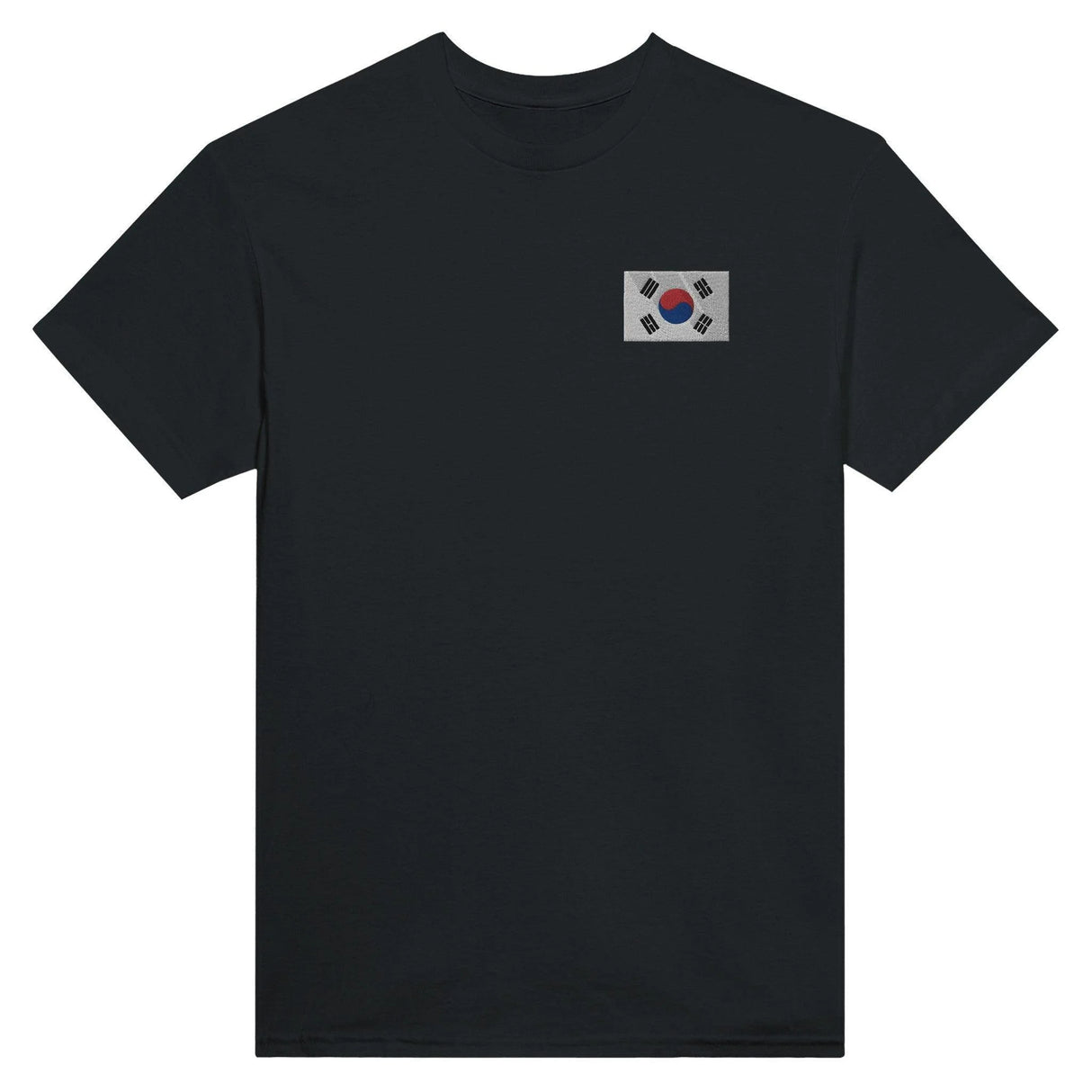 T-shirt drapeau corée du sud broderie couleur coton épais