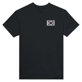 T-shirt drapeau corée du sud broderie couleur coton épais