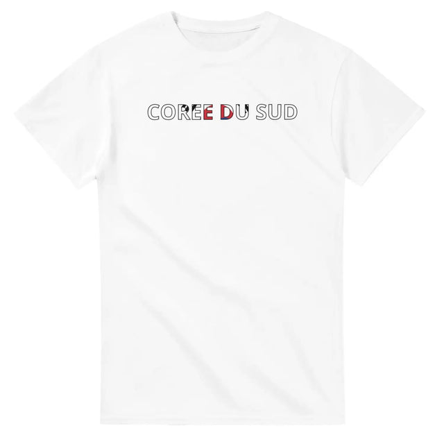 T-shirt drapeau corée du sud en écriture - pixelforma