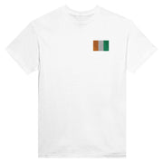 T-shirt drapeau côte d’ivoire broderie coton mélangé