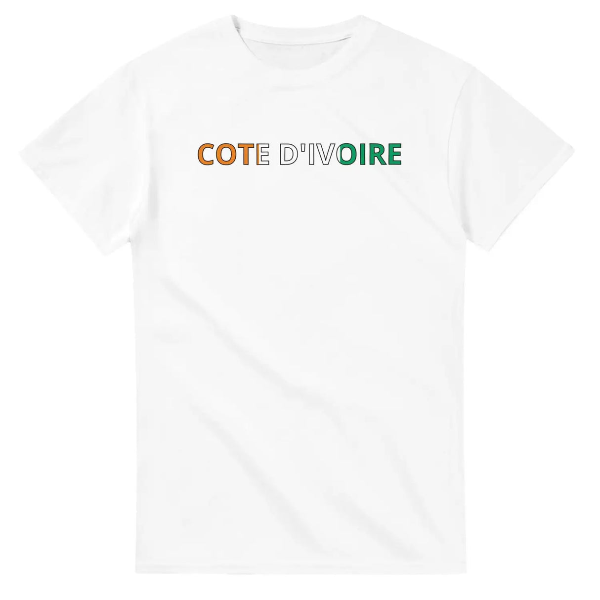 T-shirt drapeau côte d’ivoire en écriture - pixelforma