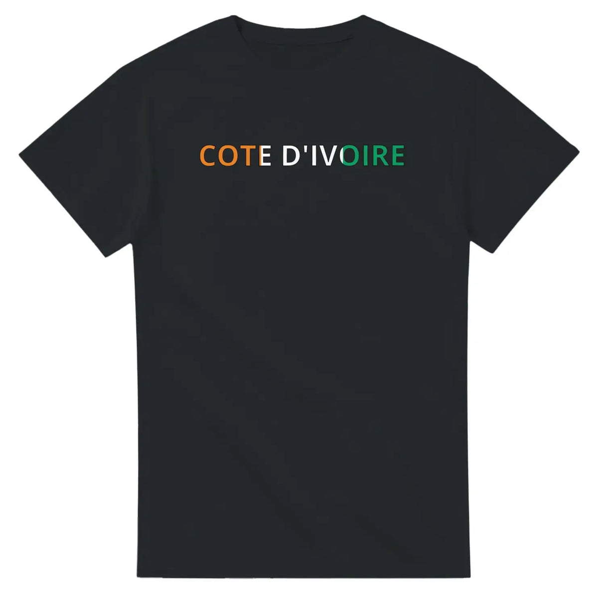 T-shirt drapeau côte d’ivoire en écriture - pixelforma