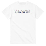 T-shirt drapeau croatie en écriture - pixelforma