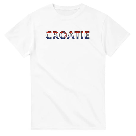 T-shirt drapeau croatie en écriture - pixelforma