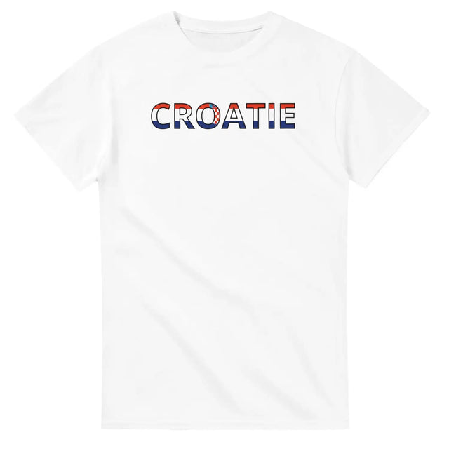 T-shirt drapeau croatie en écriture - pixelforma