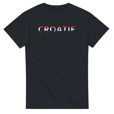 T-shirt drapeau croatie en écriture - pixelforma