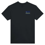 T-shirt drapeau curaçao broderie couleur coton épais