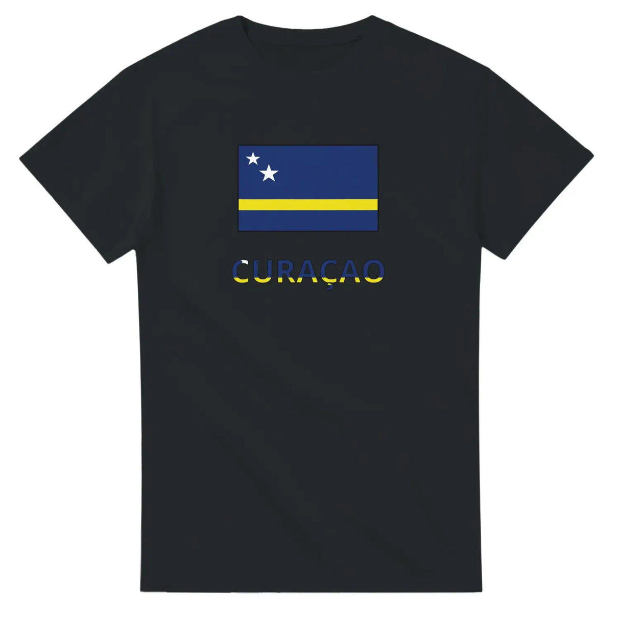 T-shirt drapeau curaçao en texte - pixelforma