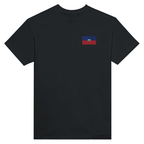 T-shirt Drapeau d'Haïti en broderie - Pixelforma 