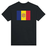 T-shirt drapeau d’andorre brodé coton mélangé élégant