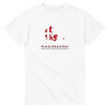 T-shirt drapeau danemark en carte - pixelforma