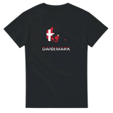 T-shirt drapeau danemark en carte - pixelforma