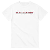 T-shirt Drapeau Danemark en écriture - Pixelforma 