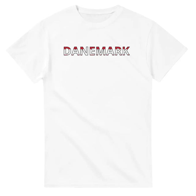 T-shirt Drapeau Danemark en écriture - Pixelforma 