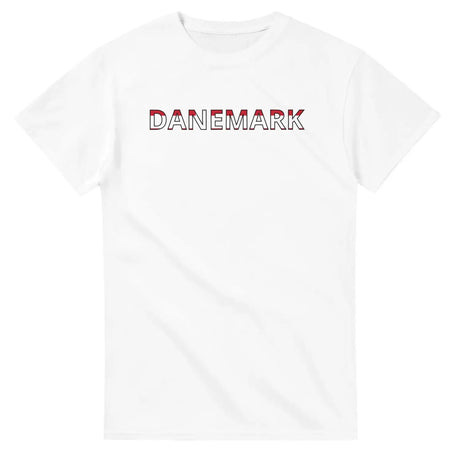 T-shirt drapeau danemark en écriture - pixelforma