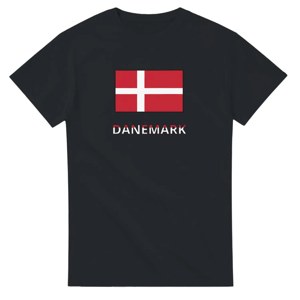 T-shirt drapeau danemark en texte - pixelforma