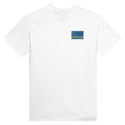 T-shirt drapeau d’aruba broderie couleur coton épais