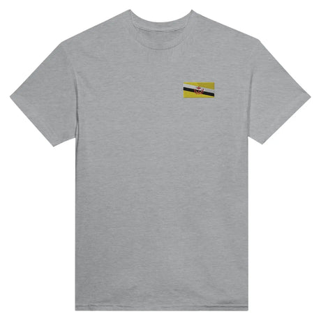 T-shirt drapeau de brunei en broderie - pixelformaflag