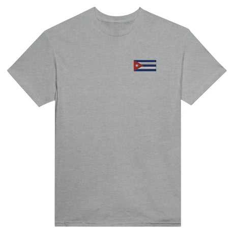 T-shirt drapeau de cuba en broderie - pixelformaflag