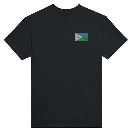 T-shirt Drapeau de Djibouti en broderie - Pixelforma 