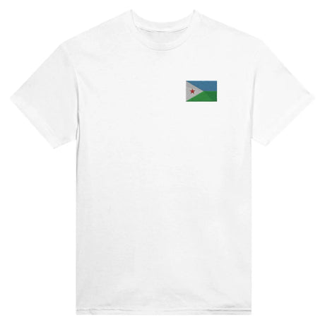 T-shirt drapeau de djibouti en broderie - pixelformaflag