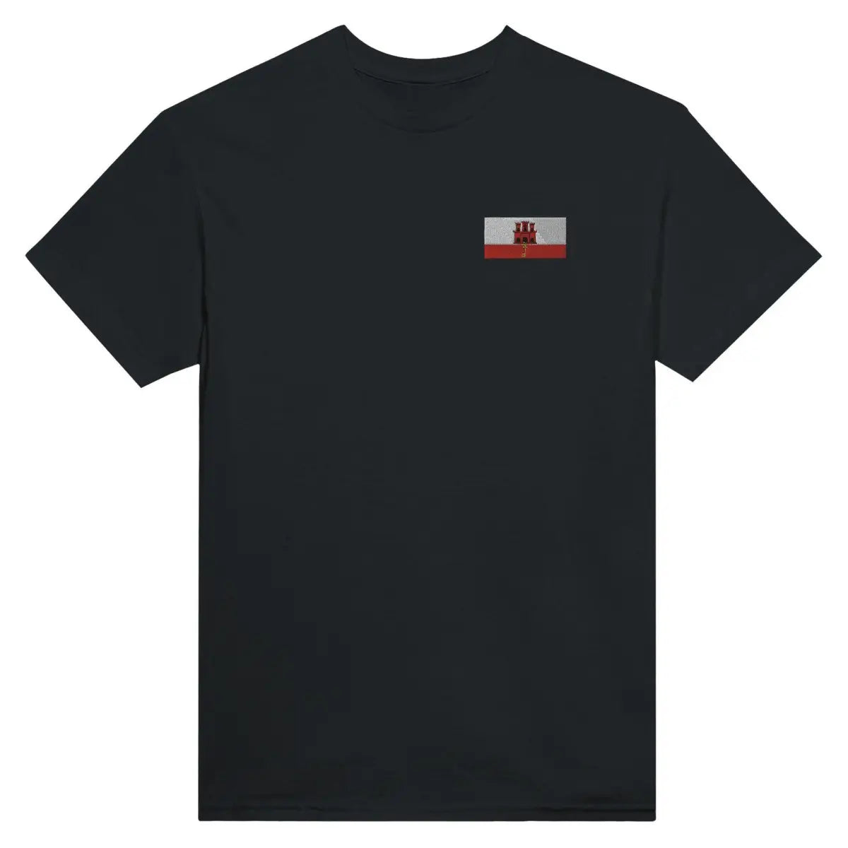 T-shirt Drapeau de Gibraltar en broderie - Pixelforma 