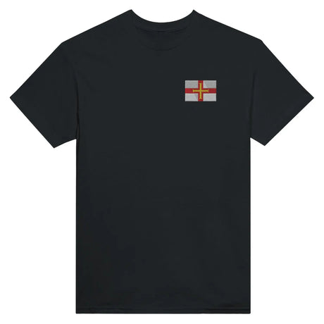 T-shirt drapeau de guernesey en broderie - pixelformaflag