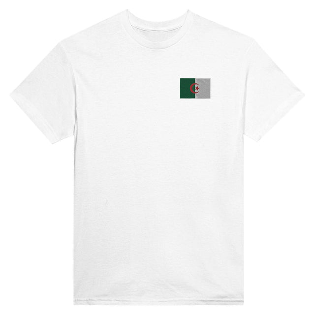 T-shirt Drapeau de l'Algérie en broderie - Pixelforma 