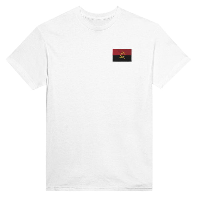 T-shirt Drapeau de l'Angola en broderie - Pixelforma