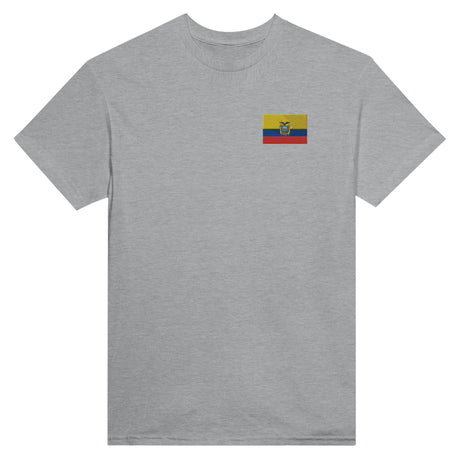 T-shirt Drapeau de l'Équateur en broderie - Pixelforma 
