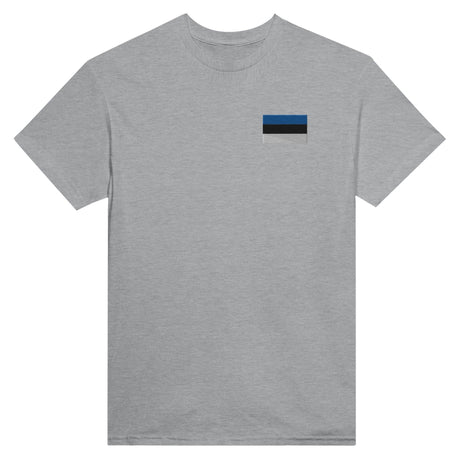 T-shirt Drapeau de l'Estonie en broderie - Pixelforma 