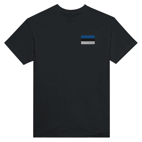 T-shirt Drapeau de l'Estonie en broderie - Pixelforma 