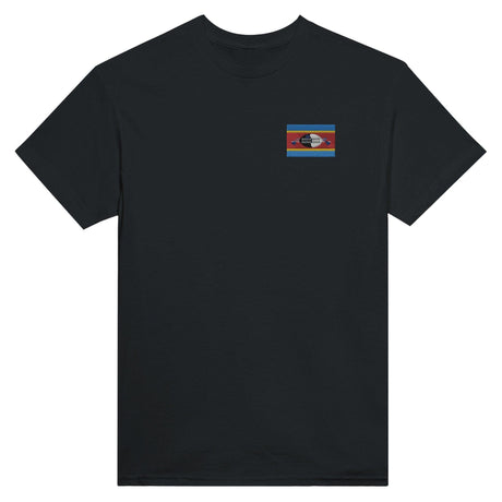 T-shirt Drapeau de l'Eswatini en broderie - Pixelforma 