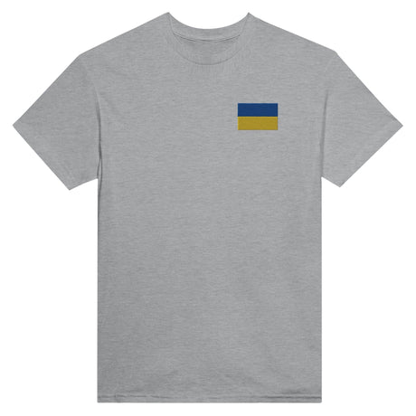 T-shirt Drapeau de l'Ukraine en broderie - Pixelforma 