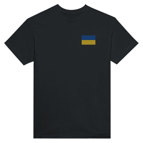 T-shirt Drapeau de l'Ukraine en broderie - Pixelforma 