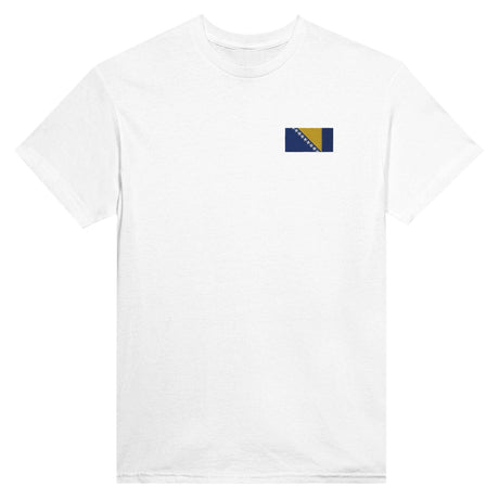 T-shirt Drapeau de la Bosnie-Herzégovine en broderie - Pixelforma 