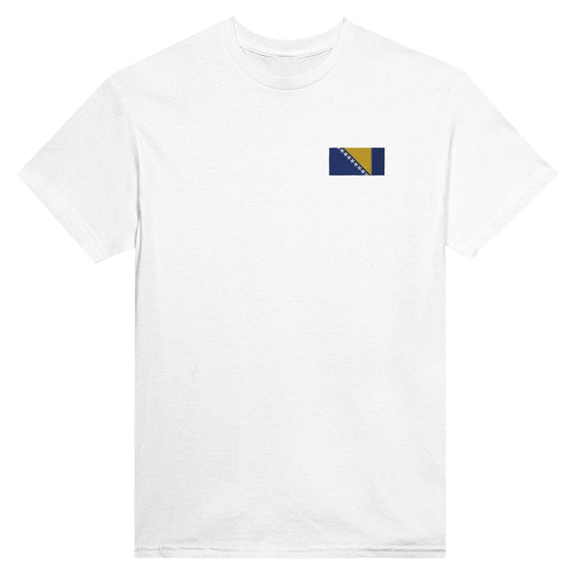 T-shirt Drapeau de la Bosnie-Herzégovine en broderie - Pixelforma