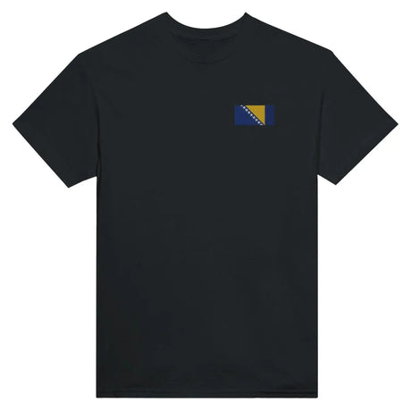 T-shirt drapeau de la bosnie-herzégovine en broderie - pixelformaflag