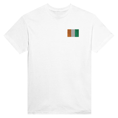 T-shirt Drapeau de la Côte d'Ivoire en broderie - Pixelforma 